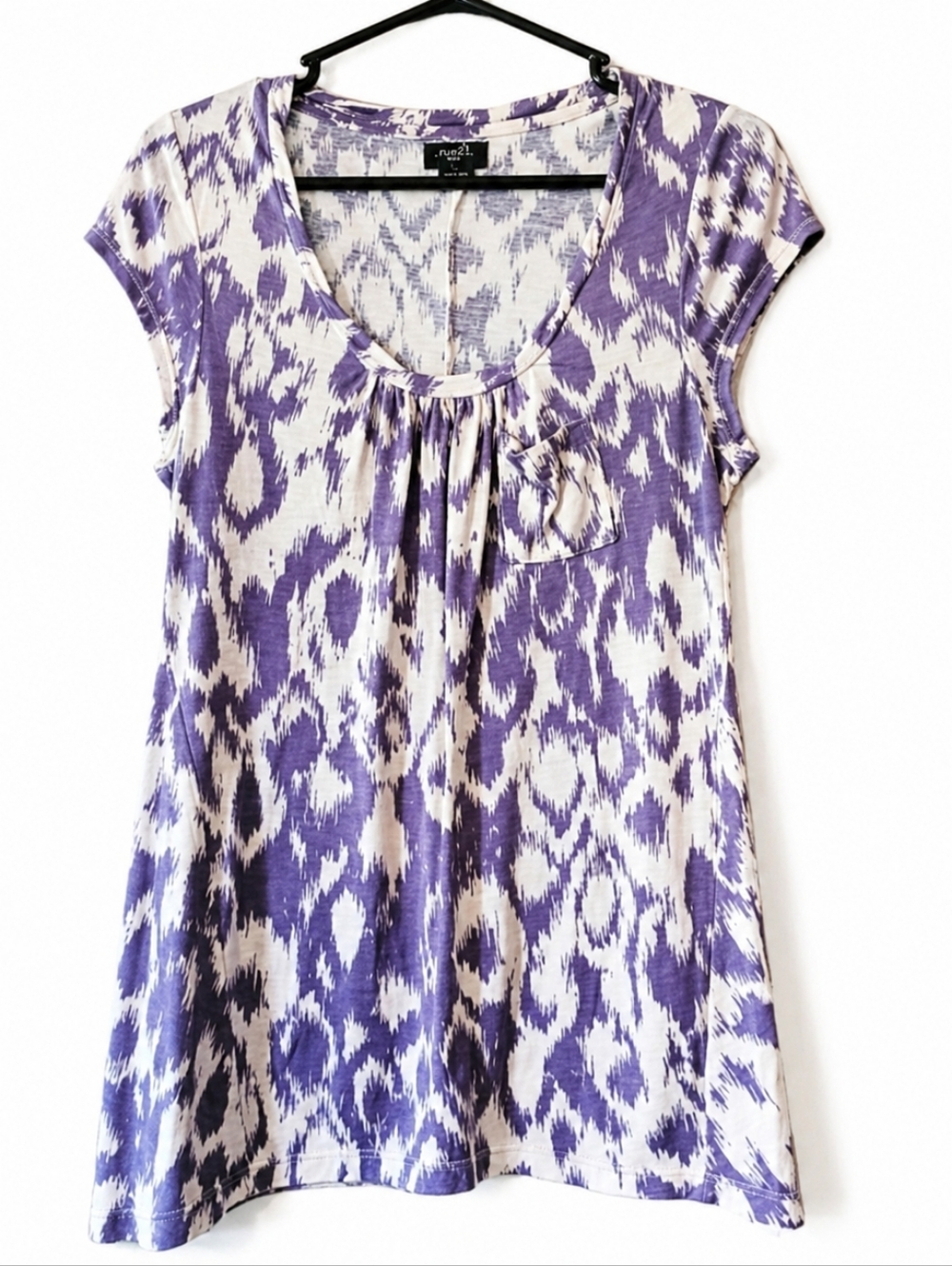 Deletta Purple and White Women's Top